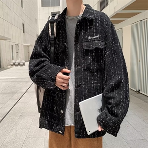 小香风外套男春季日系复古潮牌字母刺绣上衣外套 MJ121 P55图片
