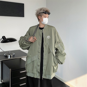 HY506-P62；棒球服男款春秋季美式高街百搭飞行员夹克高级感痞帅图片