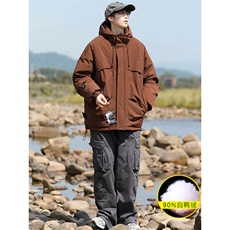2023冬上新加绒加厚羽绒服运动冲锋衣外套男女8313-P220控价318，男装羽绒服，电商A441-1