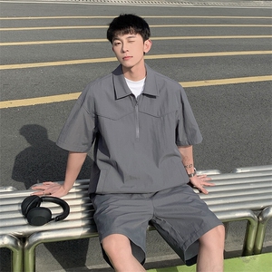 新款休闲短袖套装图片