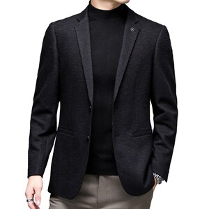 2023秋季新款西服男商务休闲小西装外套中年男士单西潮流时尚百搭图片