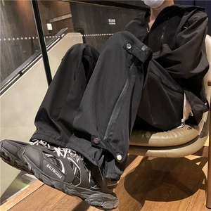 美式高街潮流拉链微喇休闲裤宽松百搭冲锋裤B315-K23377-P45控58图片