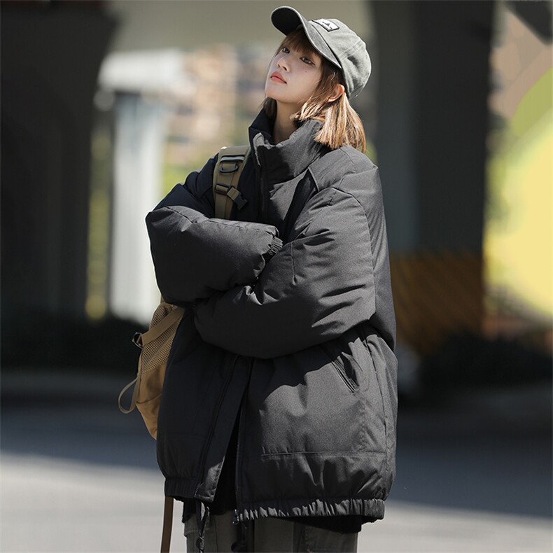 现货冬季美式休闲加厚雪山外套夹克立领纯色三防户外工装棉服图片
