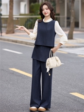 2026春季新款简约时尚休闲四件套裤，女装套装/套裙，美沁