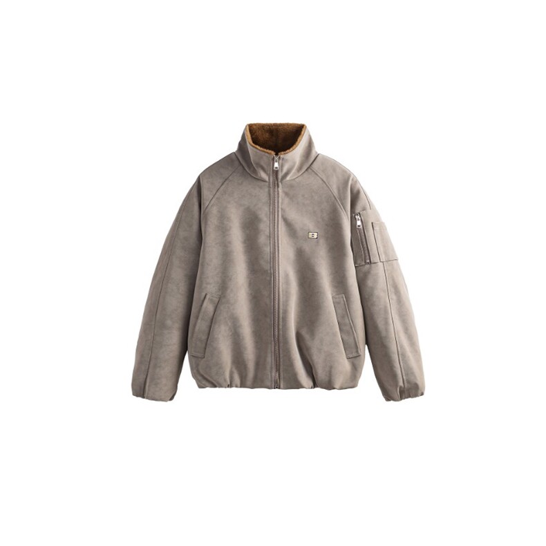 仿兔毛保暖翻领棉服pu皮毛一体棉衣外套MY0326特P103，男装皮衣，星座908-1