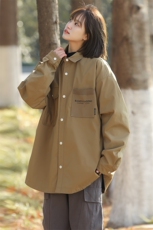 长袖衬衫夹克男2024春秋宽松休闲潮流痞帅高级感炸街个性衬衣外套，男装夹克，电商A409-1
