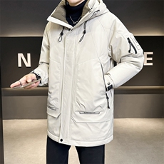 8879P240冬季羽绒服新品男士冲风衣连帽长款，男装风衣，星座414（原B263）