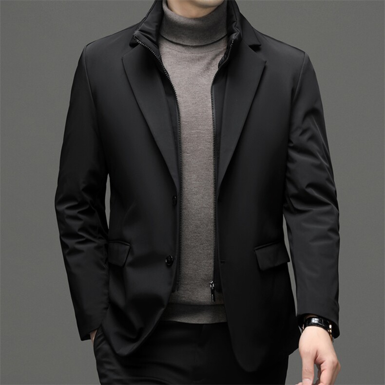男装羽绒服冬季2023新款中年爸爸装商务休闲男士上衣加厚保暖外套,男装羽绒服,电商B212（原钱塘6029）