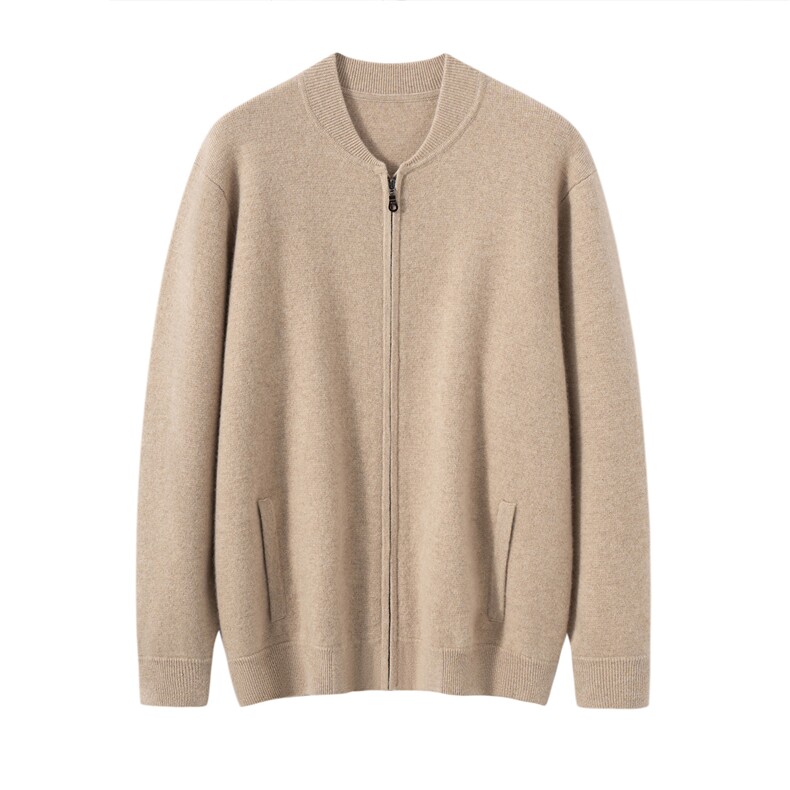 2025年秋季常规款圆领青春流行四平加厚开衫，男装羊绒开衫，泰盈纯羊绒