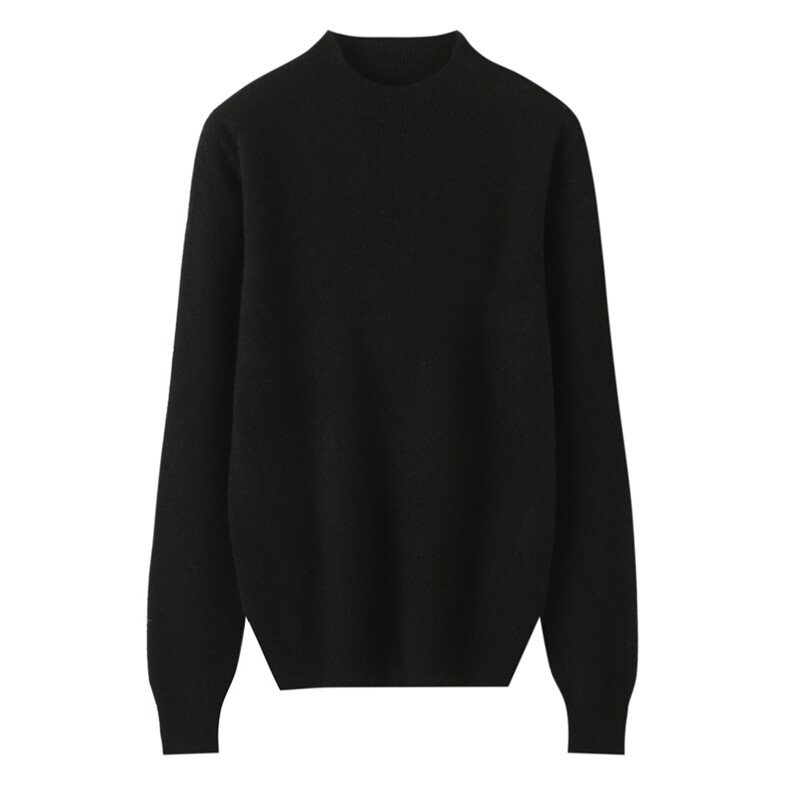 2025春秋新款一线成衣羊绒衫女100纯山羊绒半高领上衣保暖针织衫，女装羊绒衫，昭美纯山羊绒