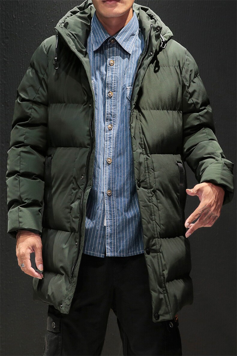 2021新款男士中长款棉衣加厚韩版棉服冬天保暖棉袄外套DS216T,男装棉衣,电商A102