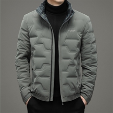 冬季新款双面穿羽绒服休闲外套爸爸装立领上衣YYYR07865-P260，男装羽绒服，电商B212（原钱塘6029）