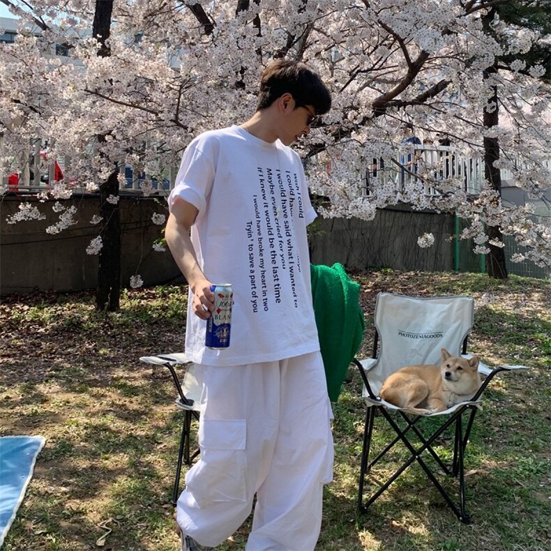816B-T1062-P38夏季英文印花t恤短袖韩ins,男装T恤,星座816B