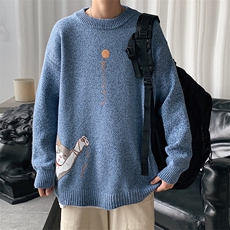 M19013-P45加绒款-P65加厚加绒毛衣男大码毛线衣男针织衫男线衫，男装针织衫/毛衣，电商A040