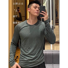 高品磨毛运动长袖T恤打底衫男女跑步衫吸湿保暖透气A1343-P45，男装T恤，星座1505
