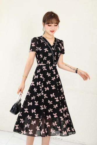 V字领连衣裙,女装连衣裙,千禧宏运