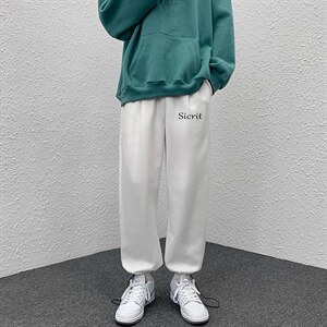 K13098-P35加绒-P45可束脚加厚加绒运动裤男大码宽松直筒卫裤男,男装休闲裤,电商A040