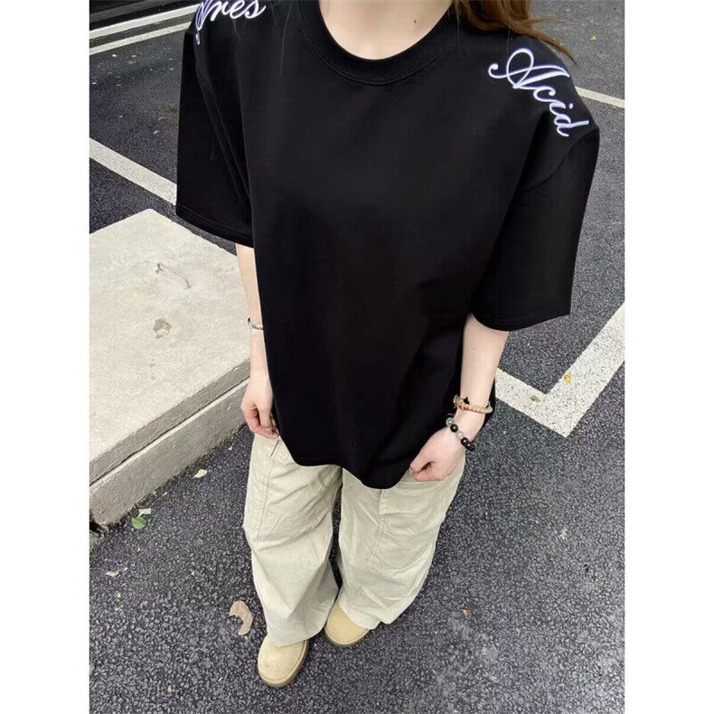 新款短袖t恤男夏季韩版潮流简约半袖上衣港风宽松休闲潮牌体恤衫，男装T恤，四季星座505