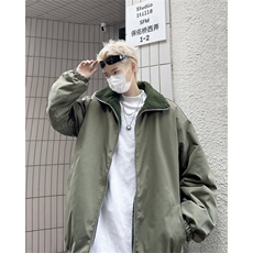 2024秋冬新款潮牌夹棉棒球服男韩版潮牌工装加棉夹克男W8048-P78，男装夹克，星座512-4