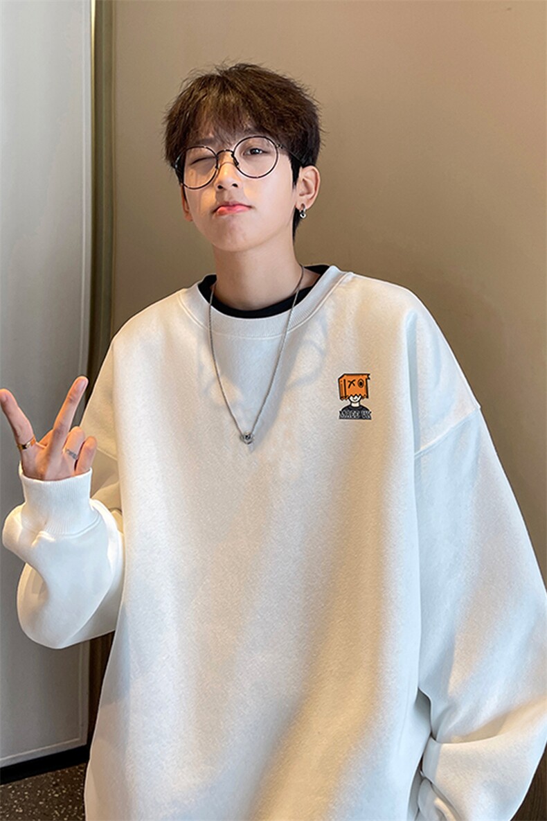 ！圆领卫衣男长袖T恤男WY173-P28加绒款（JR）-P33控价:49,男装卫衣,电商B367