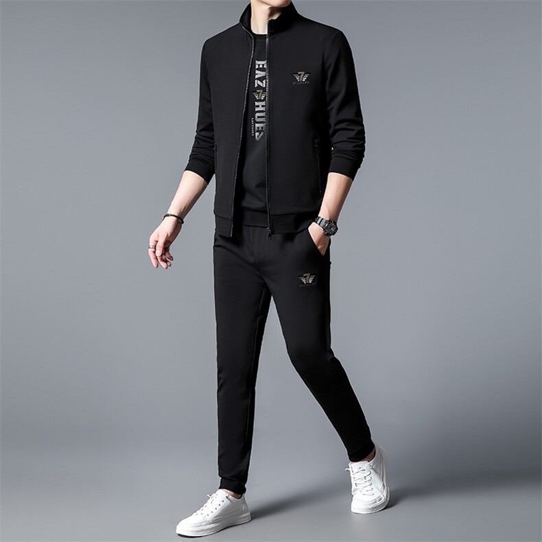SA3033-3钱塘2020-2新款中青年男士帅气潮流百搭冬季卫衣P240,男装休闲套装,钱塘207-2