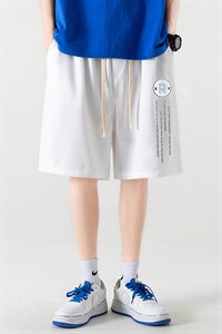 HD74168-P22 华夫格短裤男大码宽松五分裤男直筒中裤图片