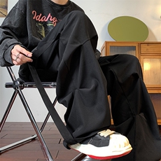 8XL-M休闲裤男春夏加肥加大码西裤高街显瘦拖地裤9026p68控88，男装休闲裤，电商D206-1