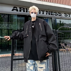 做工高质量双层外套男春秋季潮飞行员夹克痞帅休闲上衣JK909，男装夹克，星座1116A-1（原606A）