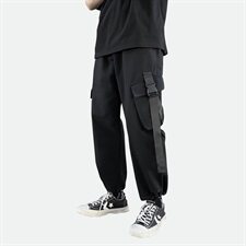 工装裤男潮牌宽松百搭ins韩版潮流束脚休闲秋季港风裤子8212，男装休闲裤，电商A318