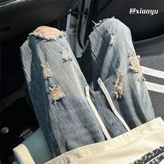 XZ616夏季新款破洞牛仔裤休闲九分裤TY2490P65控78，男装牛仔裤，星座512A（原616）