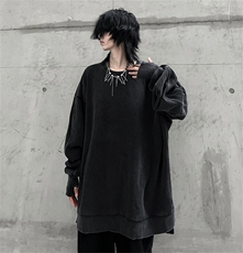 WY608-P45美式复古水洗长袖卫衣，男装卫衣，星座1501-1