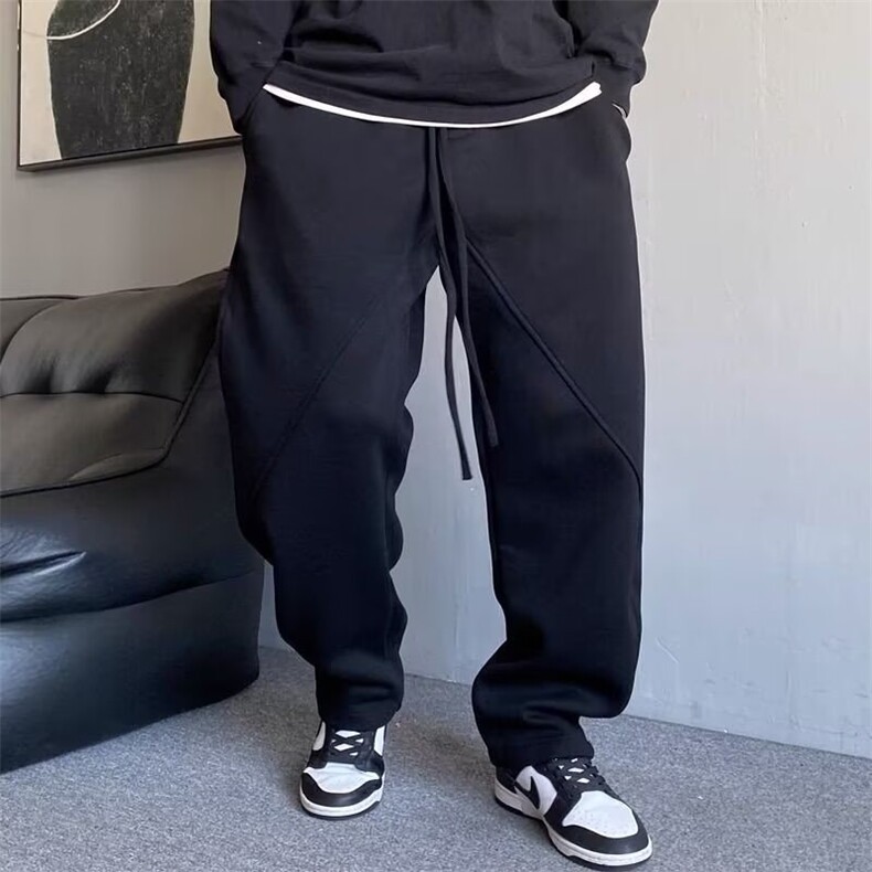 华棉复牛奶丝休闲裤简约日系慵懒百搭气质潮流原宿流行MKA203P38，男装休闲裤，星座1013-5