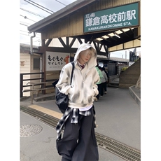 美式复古洗色铆钉重磅复古设计长袖拉链男女卫衣，男装卫衣，四季星座505