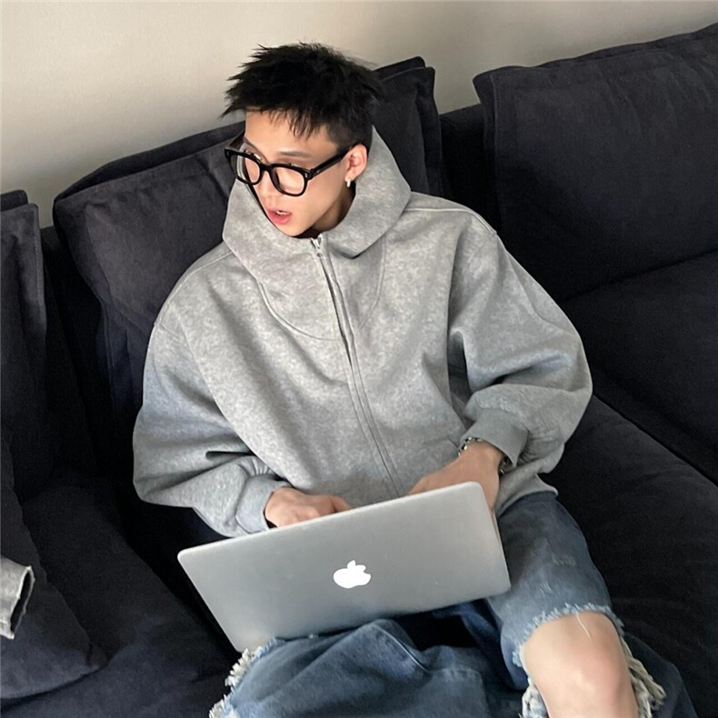 秋季新款高领连帽卫衣加绒款 D328-JK27-P68特图片