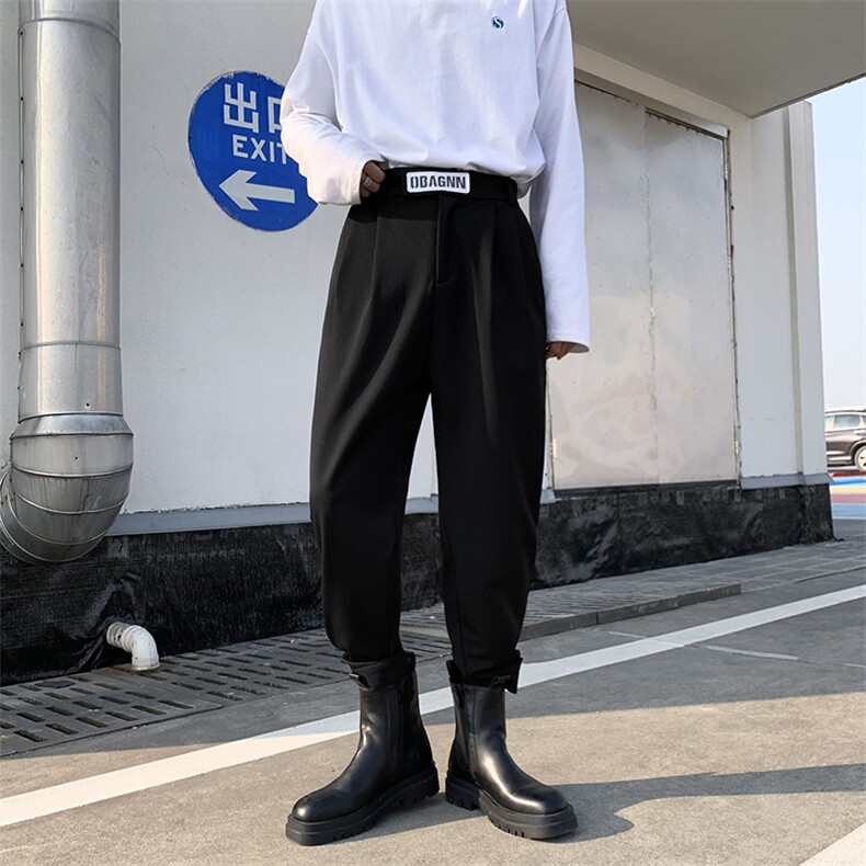 春季魔术贴束脚裤男休闲裤韩版潮流宽松小脚西裤长裤K2181-P35,男装休闲裤,星座512-2