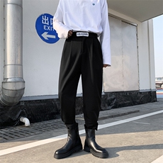 春季魔术贴束脚裤男休闲裤韩版潮流宽松小脚西裤长裤K2181-P35，男装休闲裤，星座512-2