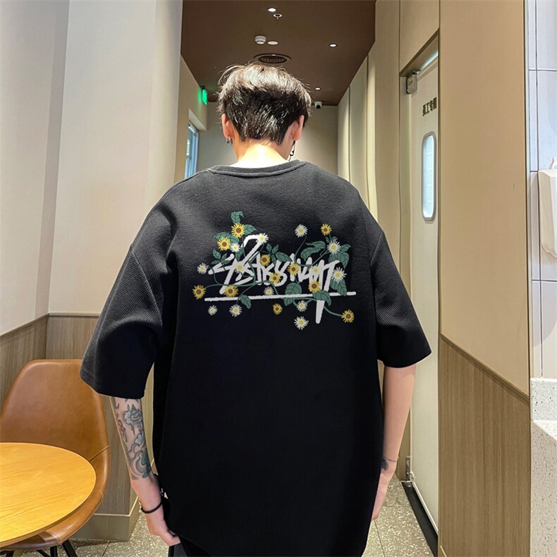量大优！供视频！港风华夫格短袖T恤半袖男HT217-特P18,男装T恤,电商B367