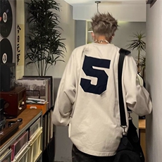 美式复古情侣刺绣卫衣男女宽松休闲球服上衣潮牌外套L66022-P50，女装短外套，星座1008