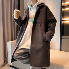 517A-8-Y26-P128现货设计感长款毛呢大衣，男装毛呢大衣，星座517A-8（原B282）