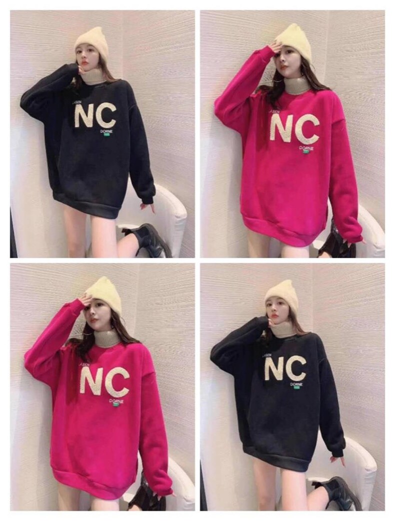 秋冬加绒加厚卫衣，女装卫衣/绒衫，依露奇