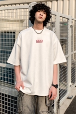 25年已注册抖音直播得物品质重磅麂皮绒男短袖T恤T5521P2539，男装T恤，电商C408-1(原B339-1)