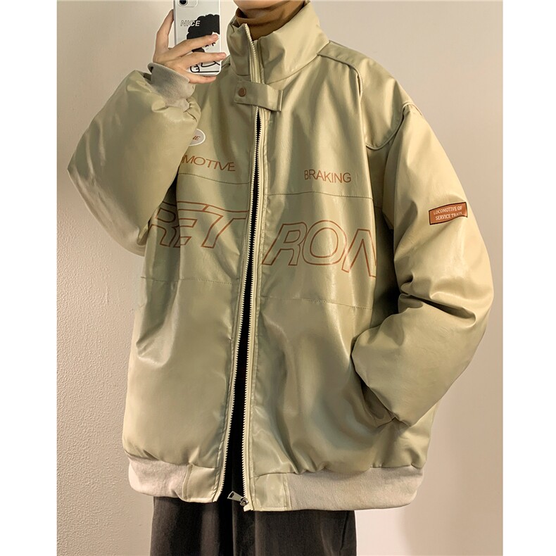 2026新款美式PU皮棉衣冬季加厚棉服潮牌机车外套ins男D233P128,男装棉衣,电商A335-1（原A458）