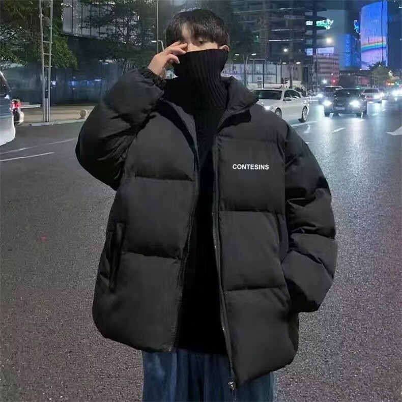重磅简约立领短款棉服外套男宽松冬季加厚休闲短款棉衣潮牌百搭,男装棉衣,星座506A