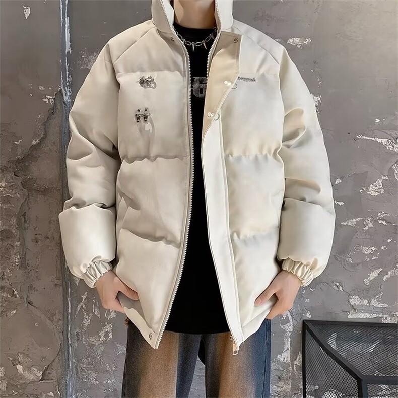 时尚港风潮牌宽松百搭立领夹棉保暖棉服男潮XZ212-1-QMY2803-P120,男装棉衣,星座212-1