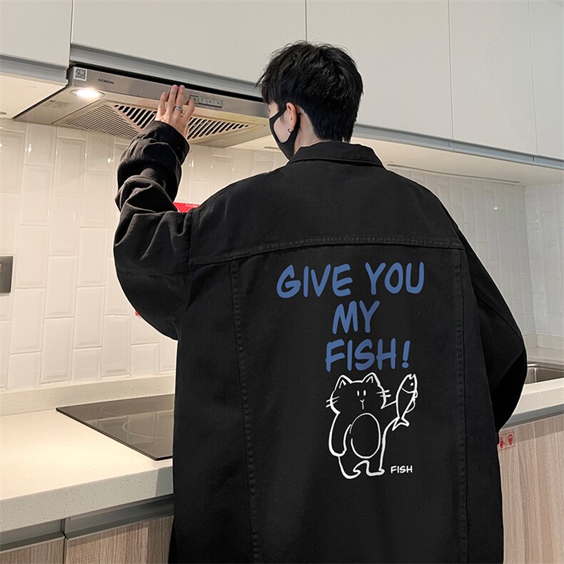 牛仔夹克男大码牛仔外套男茄克 NJ77411-P60图片