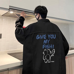 牛仔夹克男大码牛仔外套男茄克 NJ77411-P60图片