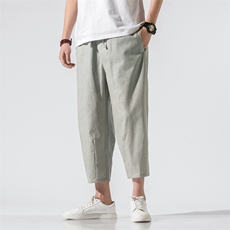 夏日系哈伦裤灯笼裤宽松休闲裤阔腿裤运动大码棉麻裤男922P45，男装休闲裤，钱塘788(原4013)