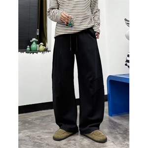 高品质秋季弯刀卫裤男宽松拖地阔腿休闲长裤K2505特P65加绒75图片