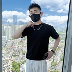半高领短袖t恤男夏季薄款新款内搭春秋季针织打底衫T207，男装T恤，星座1116A-2（原606A-1）
