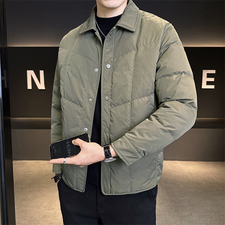 冬季棉服男2025新款翻领轻薄保暖外套男装棉衣C317-M8381-P135，男装棉衣，电商C317